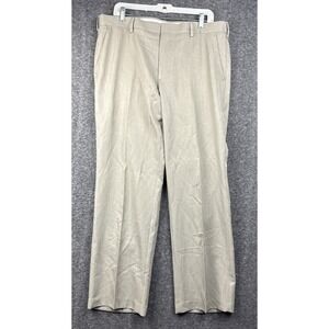 Van Heusen Studio Mens Dress Pants Slacks Gray 36x30 Work Wear Office Career
